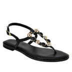 Cassie Stone Flat Thong Sandal