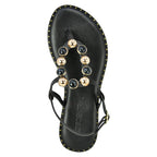 Cassie Stone Flat Thong Sandal