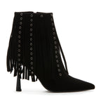 Chaddy Suede Fringe Heel Boot