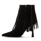 Chaddy Suede Fringe Heel Boot