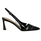 Charlotte Patent Vinyl Heel Slingback