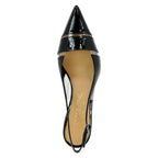 Charlotte Patent Vinyl Heel Slingback
