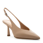 Cindy Leather Heel Slingback