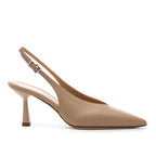 Cindy Leather Heel Slingback
