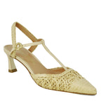 Cline Raffia TStrap Heel