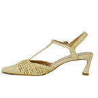 Cline Raffia TStrap Heel
