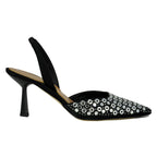 Cooper Satin Grommet Halter Heel