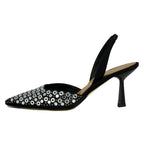 Cooper Satin Grommet Halter Heel