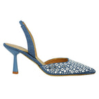 Cooper Denim Grommet Halter Heel