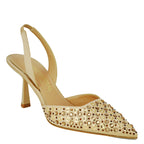 Cooper Satin Grommet Halter Heel