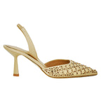Cooper Satin Grommet Halter Heel