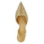 Cooper Satin Grommet Halter Heel