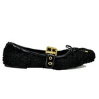 Cutie Fur Strap Ballet Flat