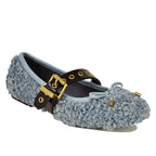 Cutie Fur Strap Ballet Flat
