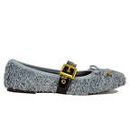 Cutie Fur Strap Ballet Flat