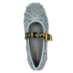 Cutie Fur Strap Ballet Flat