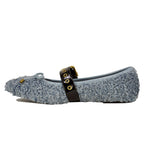 Cutie Fur Strap Ballet Flat