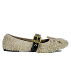 Cutie Fur Strap Ballet Flat