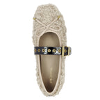 Cutie Fur Strap Ballet Flat