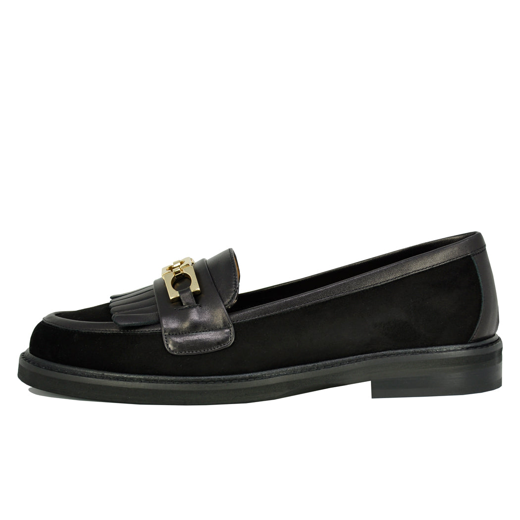 Fay Suede Kilty Ornament Loafer