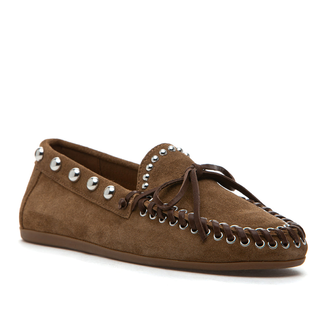 Ibiza Suede Tie Stitch Flat – Footnotes