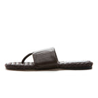Ikenna Leather Woven Flat Thong