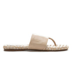 Ikenna Leather Woven Flat Thong