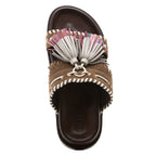 Itsy Footbed Suede Fringe Slide