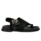 Izzy Suede Perforated Footbed Sandal