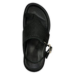 Izzy Suede Perforated Footbed Sandal