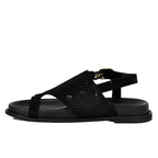 Izzy Suede Perforated Footbed Sandal