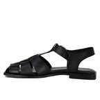 Khaleesi Leather Flat Sandal