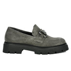 Layla Suede Crystal Lug Loafer