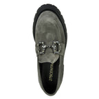 Layla Suede Crystal Lug Loafer