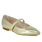 Lilah Leather Strap Pointy Flat