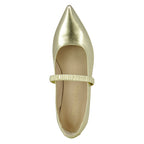 Lilah Leather Strap Pointy Flat