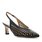 Mabel Perforated Leather Heel Slingback