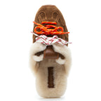 Noah Suede Tie Shearling Mule