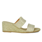 Paisley Metallic Leather Espadrille Wedge