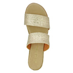 Paisley Metallic Leather Espadrille Wedge
