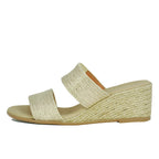 Paisley Metallic Leather Espadrille Wedge