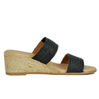 Paisley Stretch Raffia Espadrille Wedge