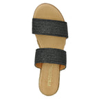 Paisley Stretch Raffia Espadrille Wedge