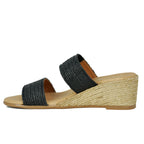 Paisley Stretch Raffia Espadrille Wedge
