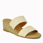 Paisley Stretch Raffia Espadrille Wedge