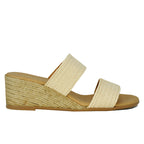 Paisley Stretch Raffia Espadrille Wedge