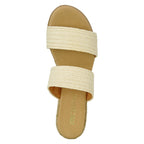Paisley Stretch Raffia Espadrille Wedge