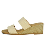 Paisley Stretch Raffia Espadrille Wedge