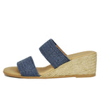 Paisley Stretch Raffia Espadrille Wedge