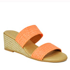 Paisley Stretch Raffia Espadrille Wedge